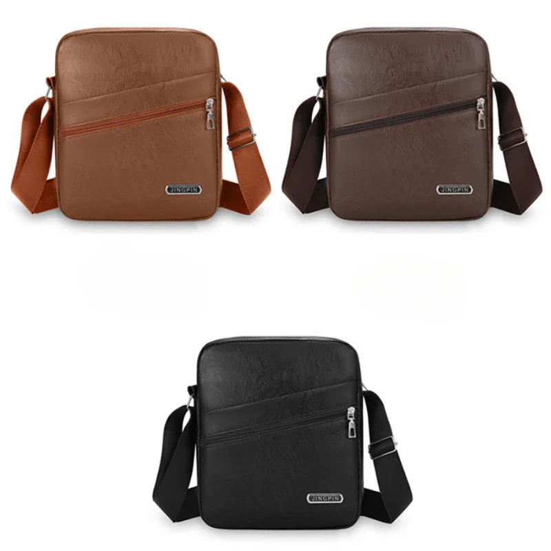 Bolsa de ombro masculina mensageiro zíper bolso