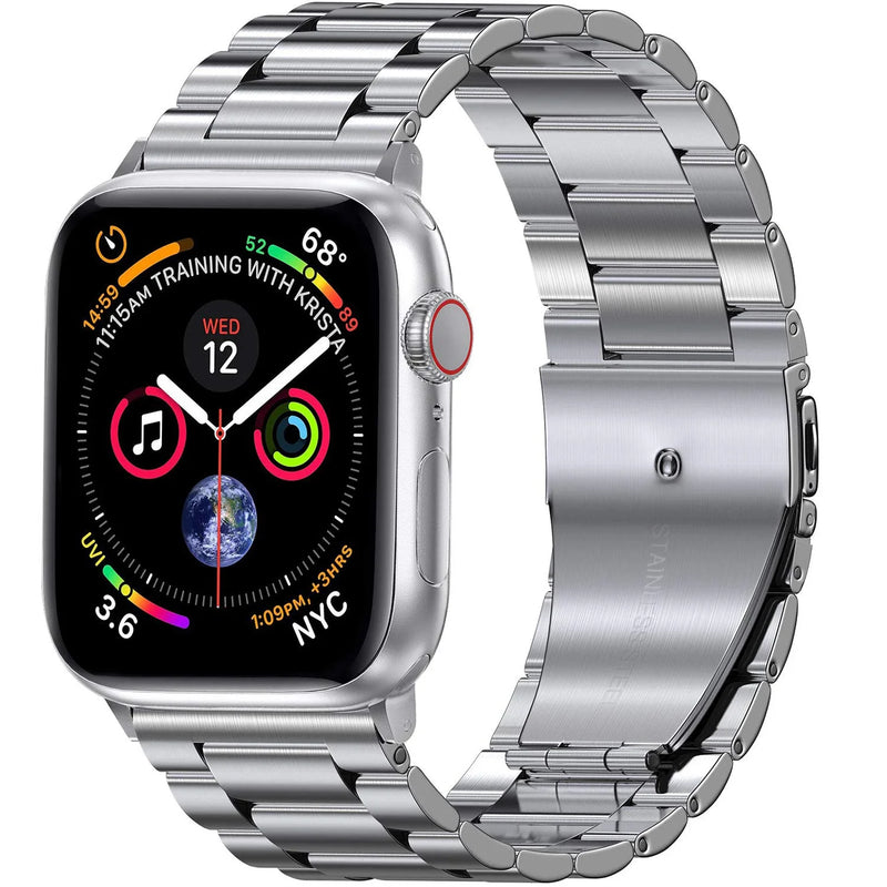 Titanium Color Stainless Steel Strap For Apple Watch Band Ultra 2 49mm 45mm 41mm 40mm 44mm Metal Bracelet iwatch series 9 7 6 8